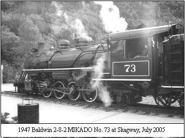 1947 Baldwin 2-8-2 steam engine MIKADO No 73